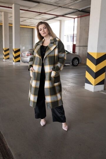 Утеплене пальто Клітинка 05673,15, фото 6