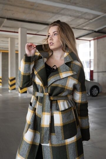 Утеплене пальто Клітинка 05673,15, фото 8