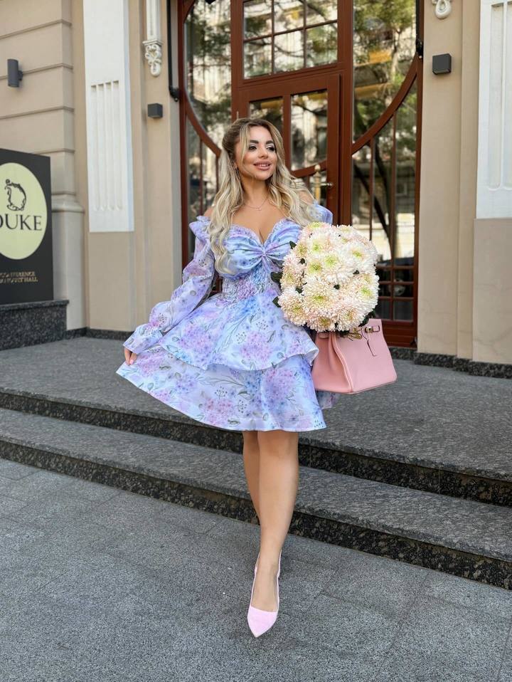 Платье Органза 2 Волана Регилин 7079, фото 4