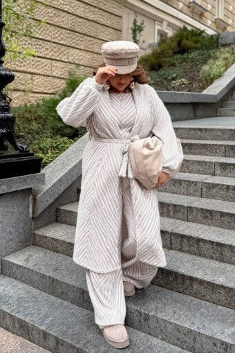 Кардиган Длинный Зебра 7878,14