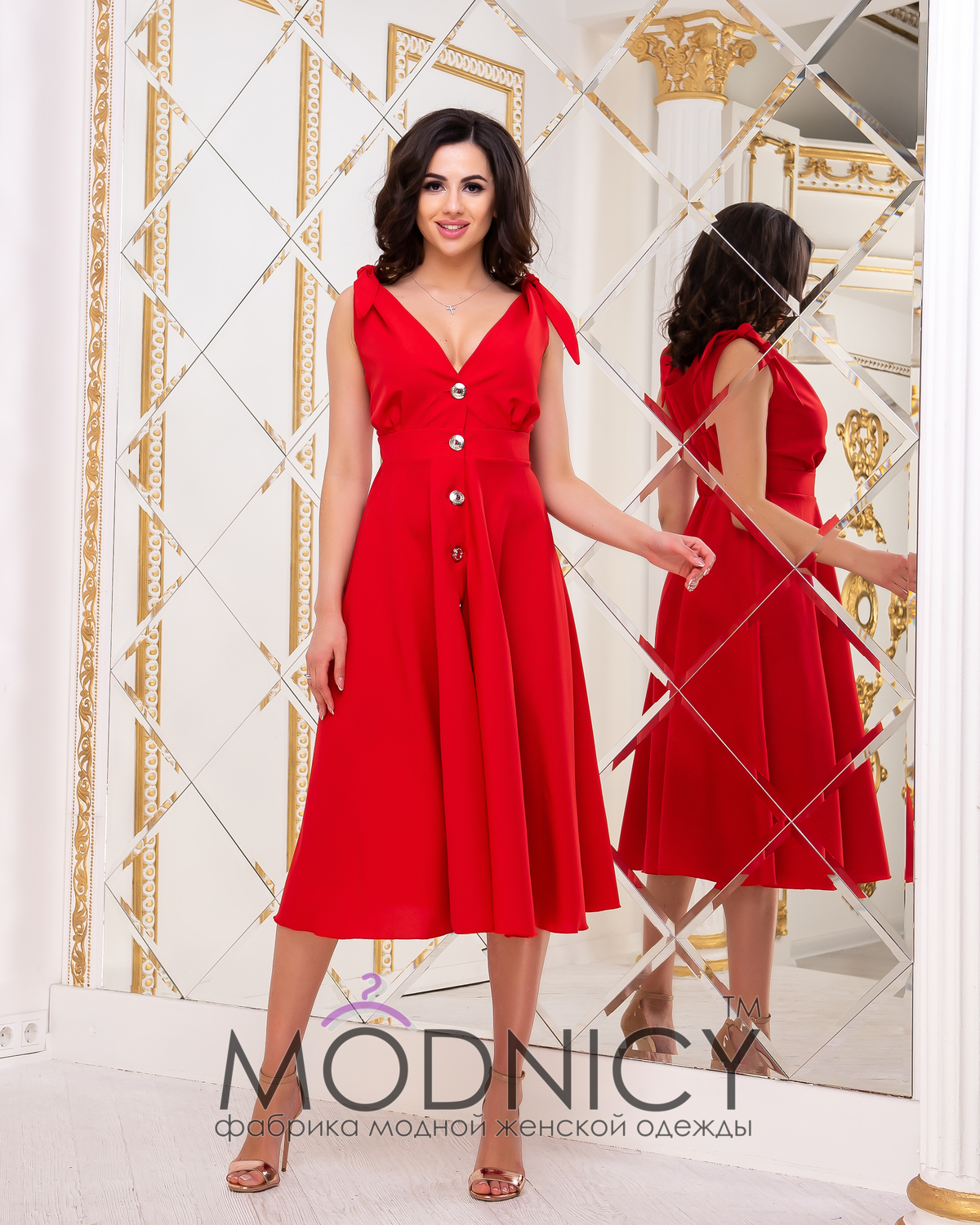 Красное летнее платье 3996,18, фото 2