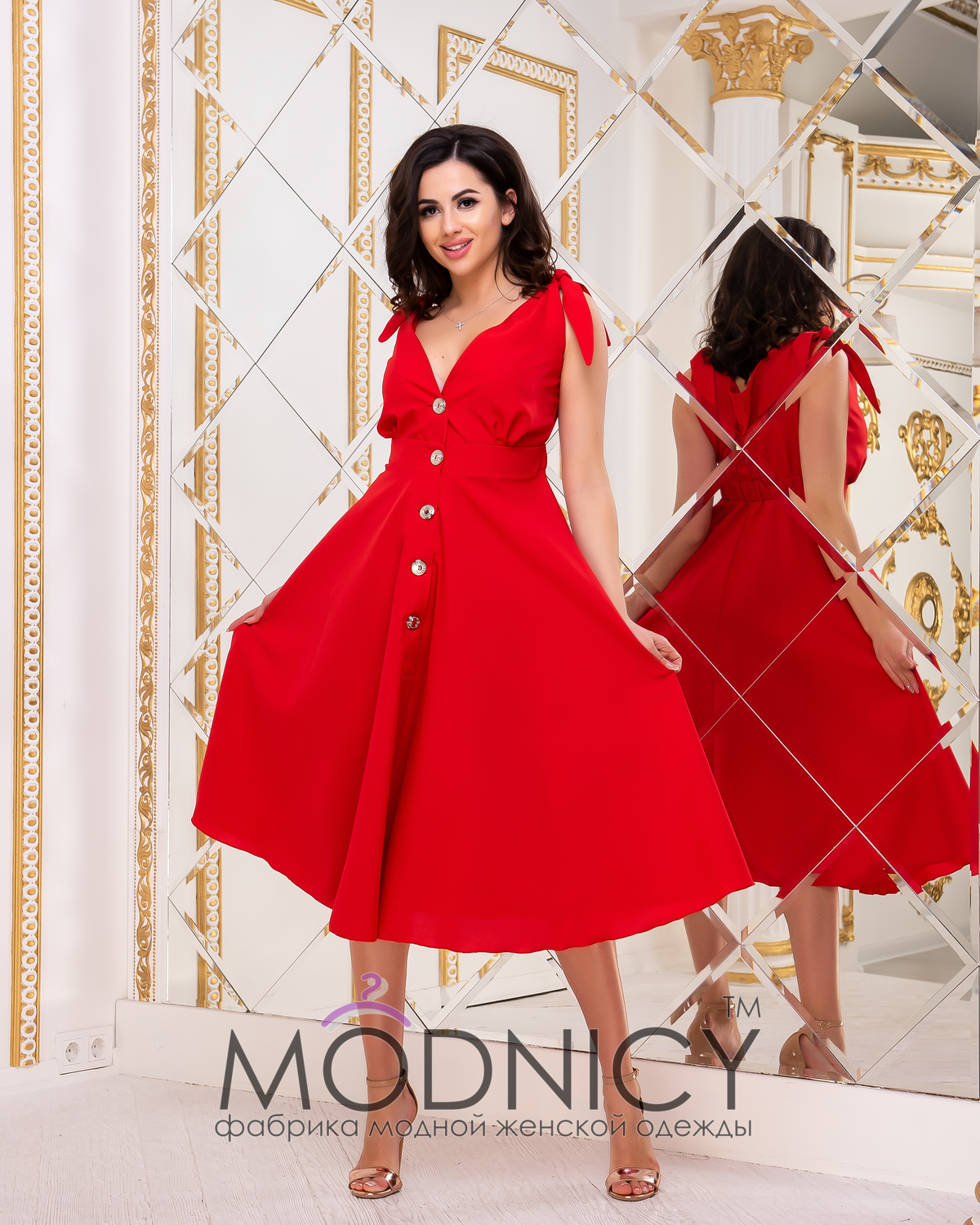 Красное летнее платье 3996,18, фото 1