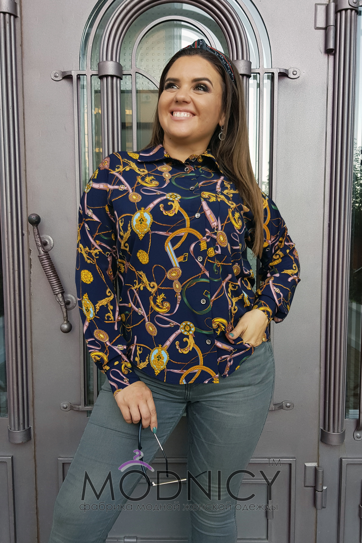 Женская стильная блуза Цепи 0231,11, фото 3