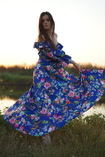 Платье Макси Цветы 5331,3