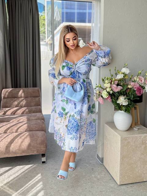 Платье миди Органза Гортензия 8074,4, фото 6