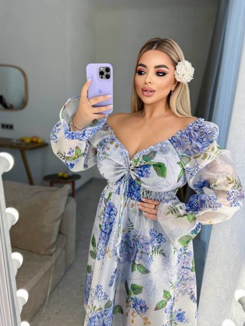 Платье миди Органза Гортензия 8074,4, фото 2