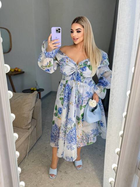 Платье миди Органза Гортензия 8074,4, фото 9