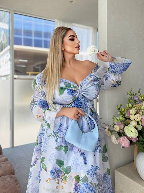 Платье миди Органза Гортензия 8074,4, фото 4