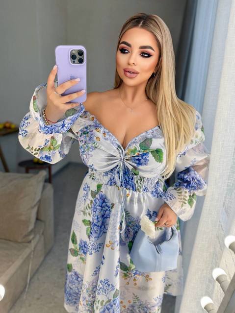 Платье миди Органза Гортензия 8074,4, фото 7