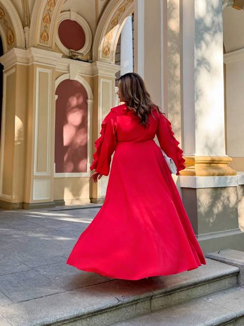 Длинное платье Воланчики с рукавом 8071,18, фото 6