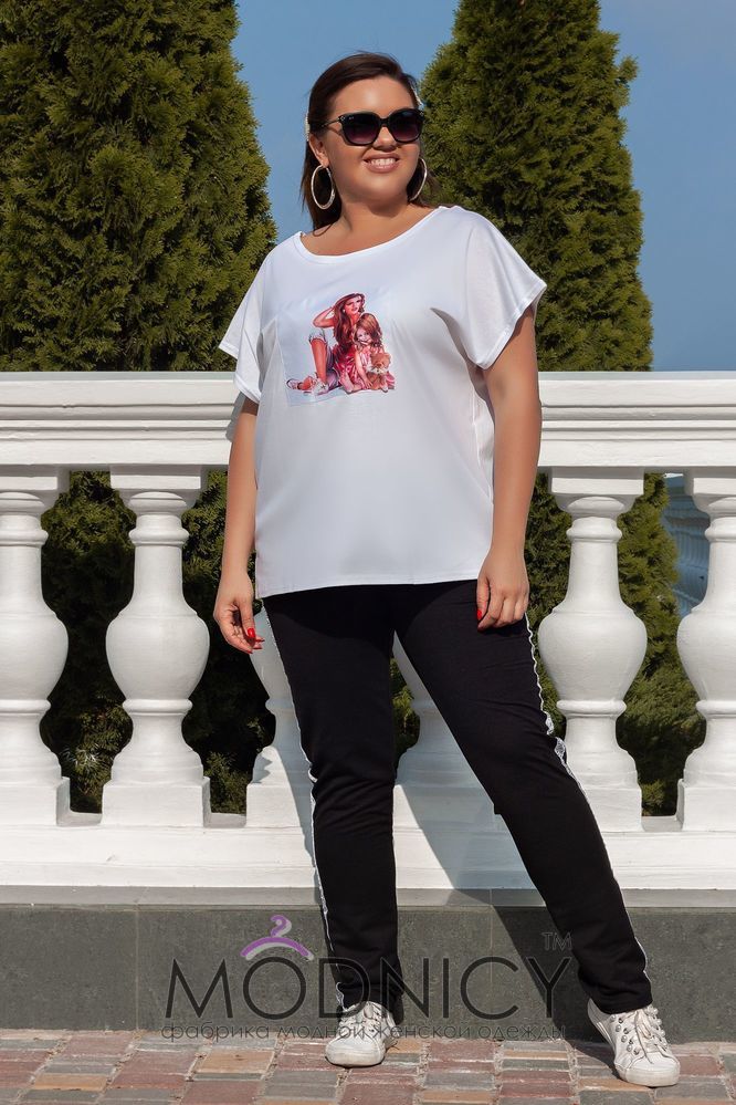  Стильна жіноча футболка Мама Дочка 0215, фото 3