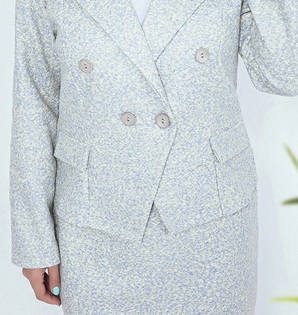 Брендовый элегантный женский костюм Юбка и Пиджак 03878, фото 3