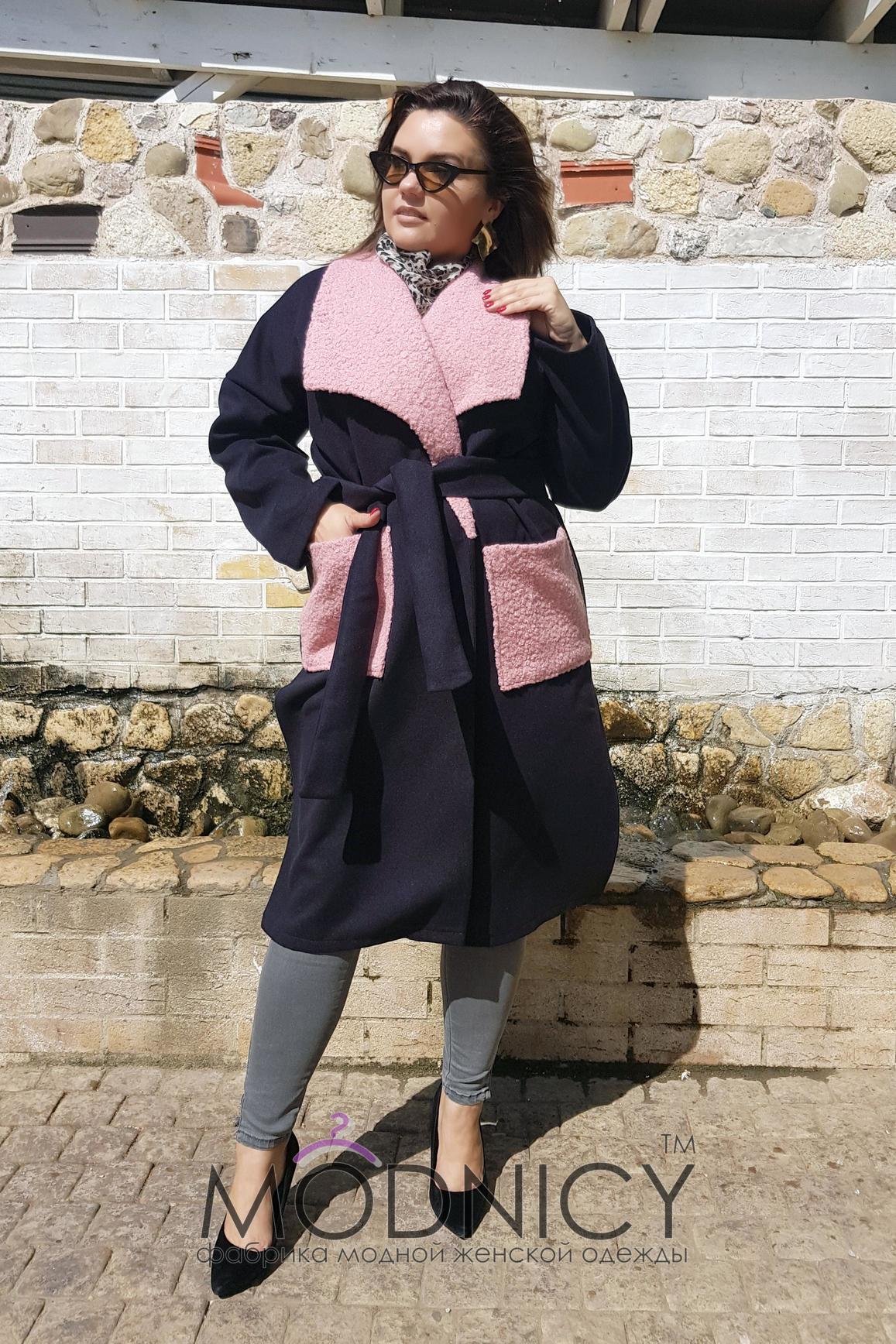 Женская кашемировое пальто Карманы Букле 05049,13, фото 4
