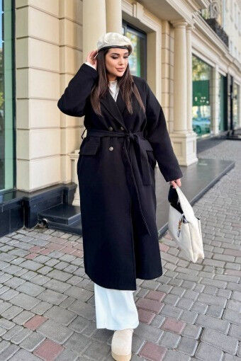 Пальто Оверсайз Черное 05428