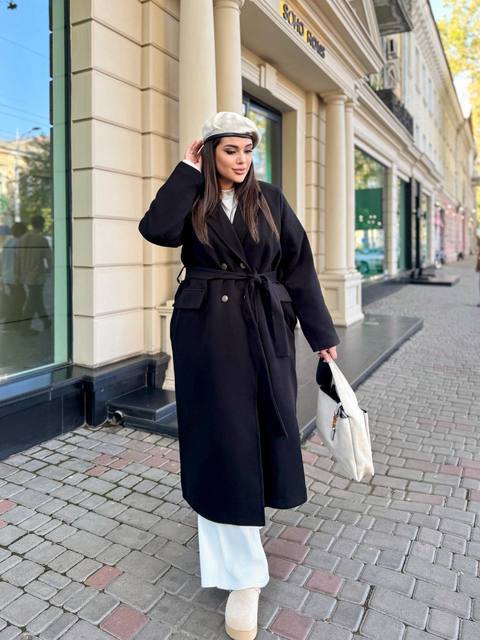 Пальто Оверсайз Черное 05428, фото 1