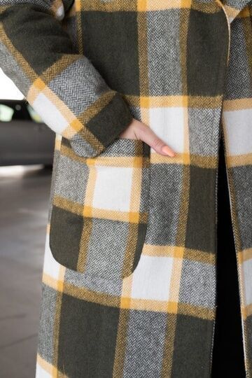 Пальто утепленное Клетка 5673,15, фото 10