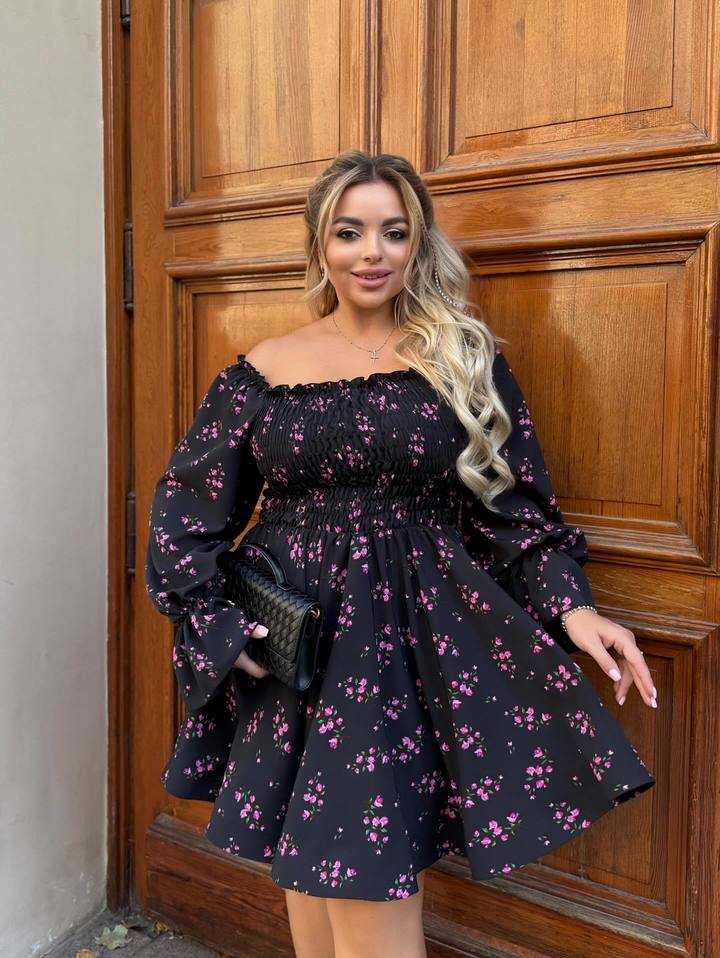 Платье Резиночки Регилин Цветочки РУКАВА 7098,22, фото 2