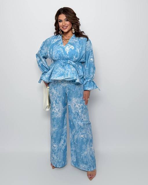 Брючный костюм двійка Лен 7163,29, фото 1