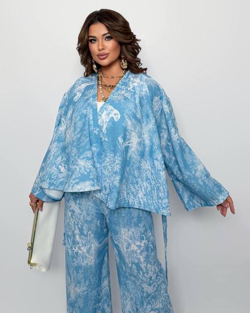 Брючный костюм двійка Лен 7163,29, фото 7