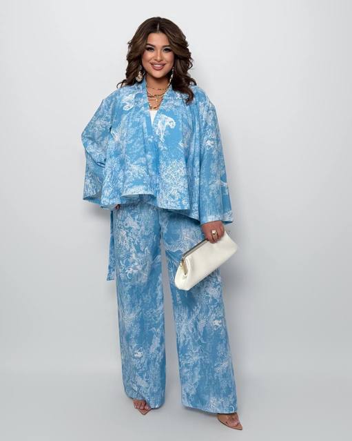 Брючный костюм двійка Лен 7163,29, фото 8