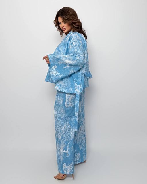 Брючный костюм двійка Лен 7163,29, фото 6