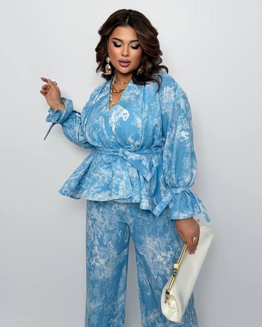 Брючный костюм двійка Лен 7163,29, фото 3