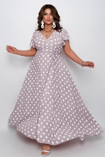 Платье макси горошек 7183,13