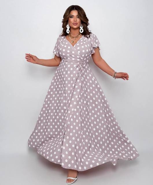 Платье макси горошек 7183,13, фото 1