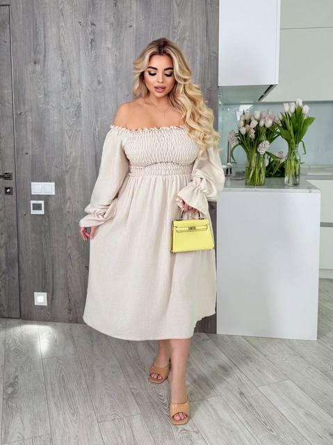 Сукня Резиночки Муслін МІДІ  5929,144, фото 3