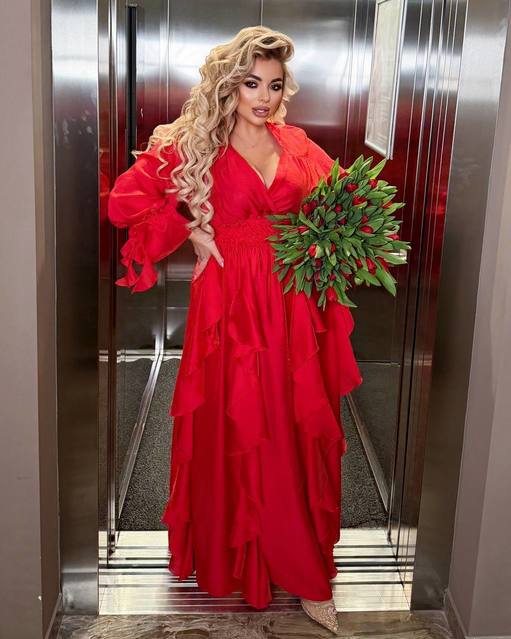 Платье макси с каскадными воланами 7147,18, фото 1