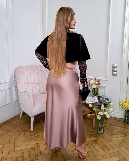 Спідниця шовкова Максі 7165,21, фото 4