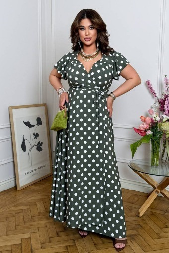 Платье макси горошек 7183,15