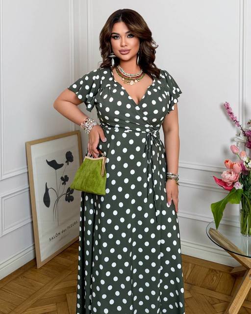 Платье макси горошек 7183,15, фото 6