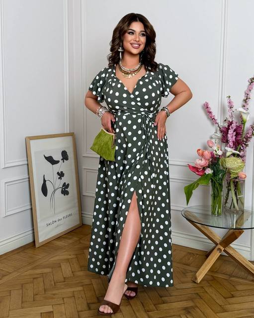 Платье макси горошек 7183,15, фото 3