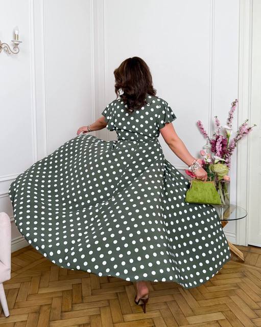 Платье макси горошек 7183,15, фото 5