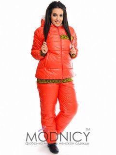 Женский лыжный зимний костюм ботал 03355 цвет Красный, фото