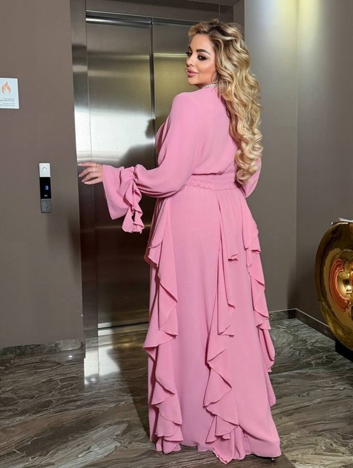 Платье макси с каскадными воланами 7147,5, фото 2