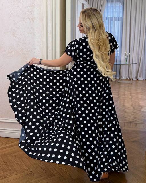 Платье макси горошек 7183,2, фото 3