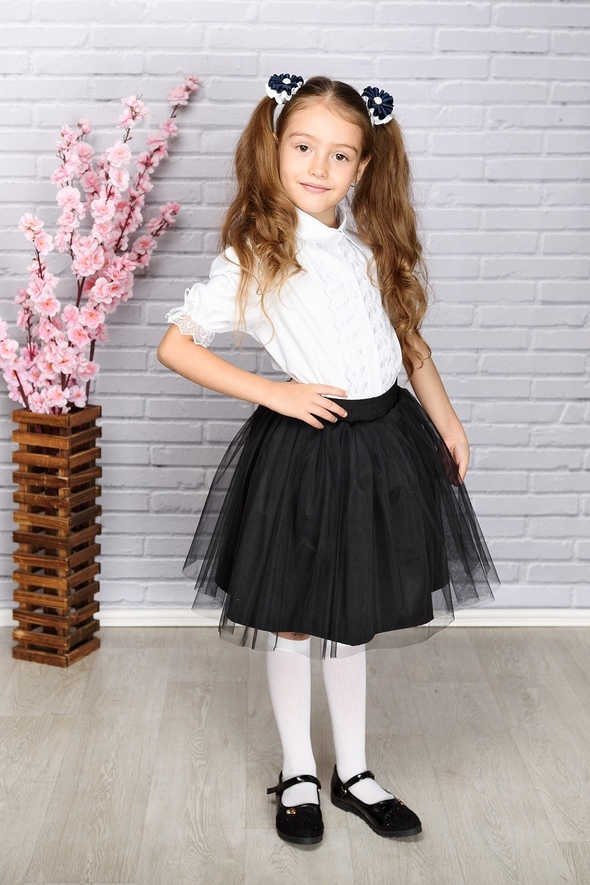 Детская фатиновая юбка 3530 цвет Черный, фото