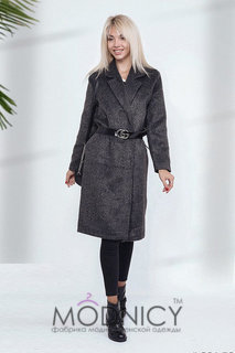  Жіноче пальто Лама Міді 03873, фото 2