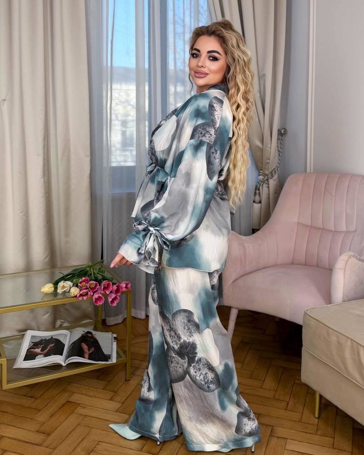 Брючный костюм Цветок  7161, фото 7