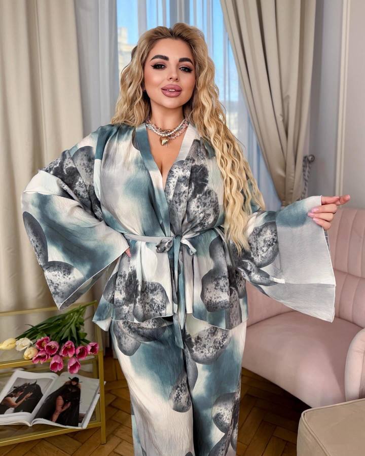 Брючный костюм Цветок  7161, фото 5