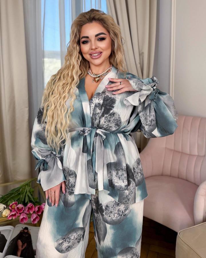 Брючный костюм Цветок  7161, фото 6