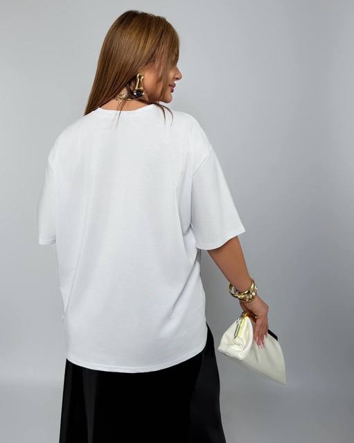 Футболка с Кружевом и рукавами 7177,1, фото 4