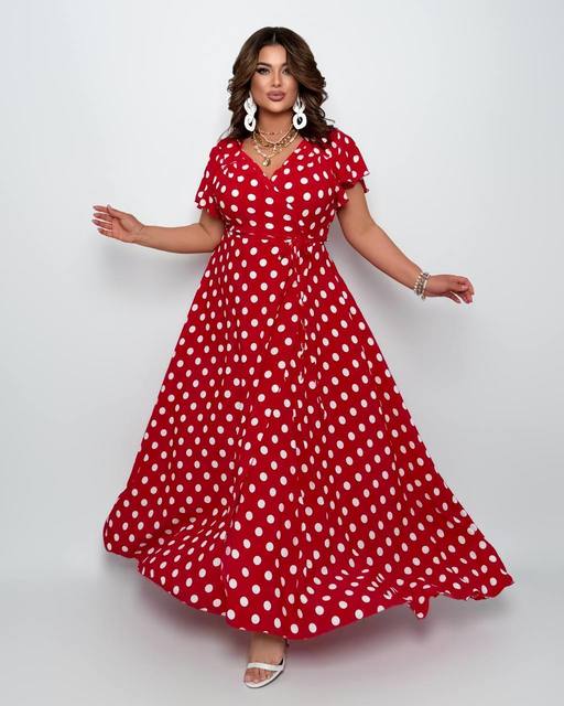 Платье макси горошек 7183,18, фото 1