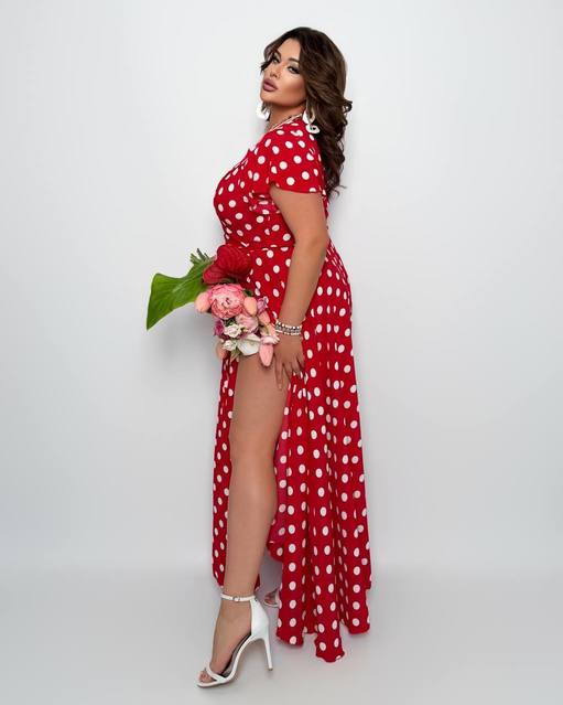 Платье макси горошек 7183,18, фото 6