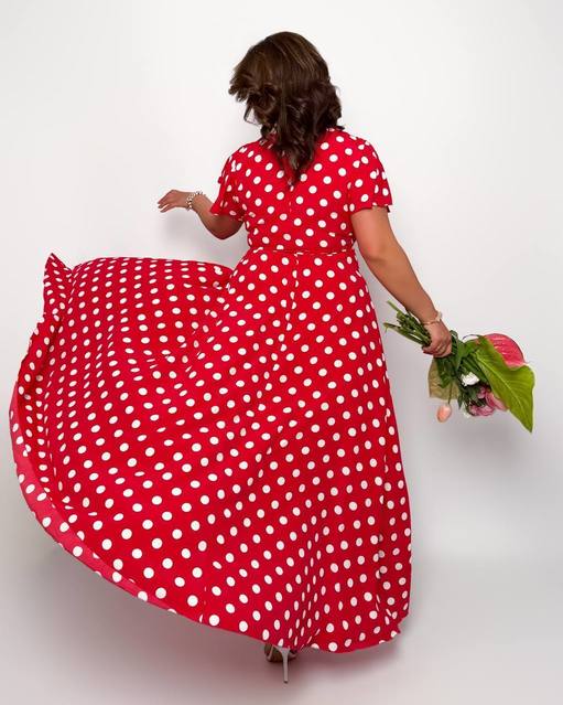 Платье макси горошек 7183,18, фото 7