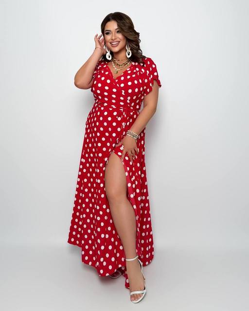 Платье макси горошек 7183,18, фото 2