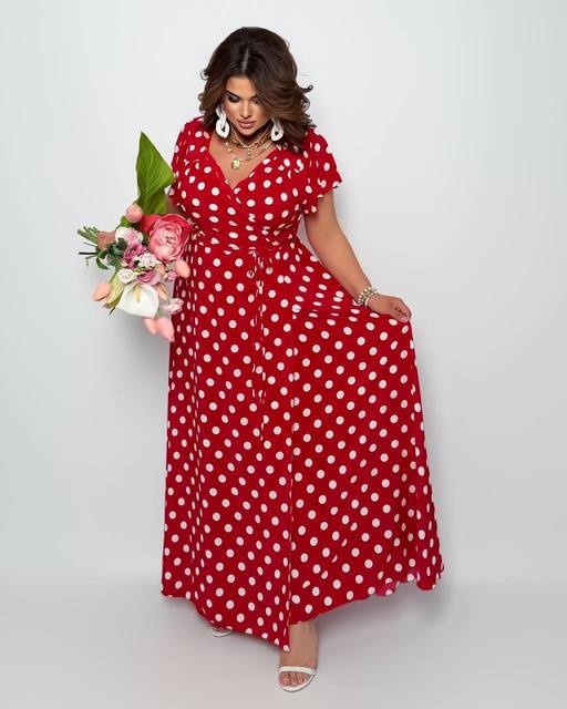 Платье макси горошек 7183,18, фото 5