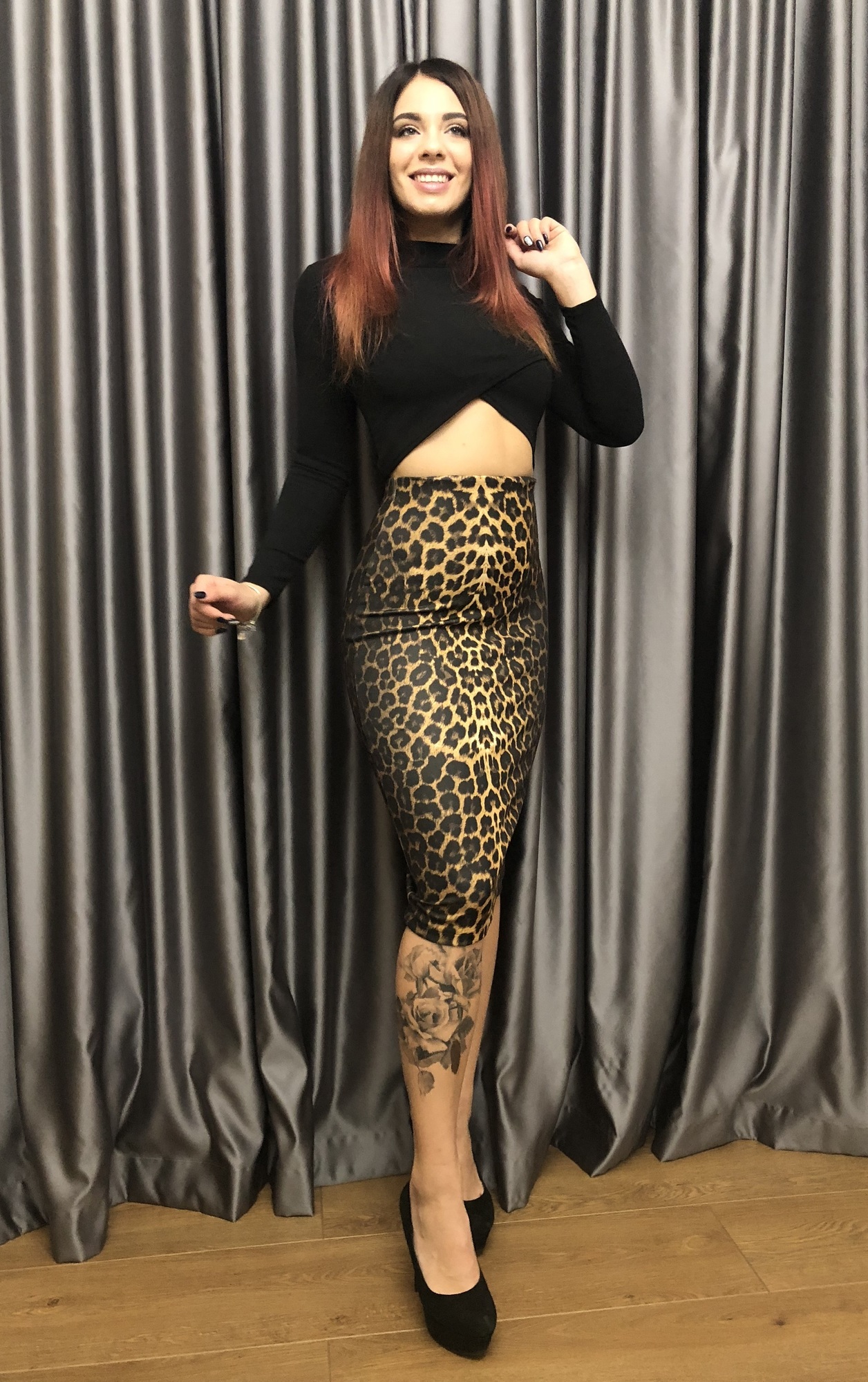 Леопардовая юбка 144